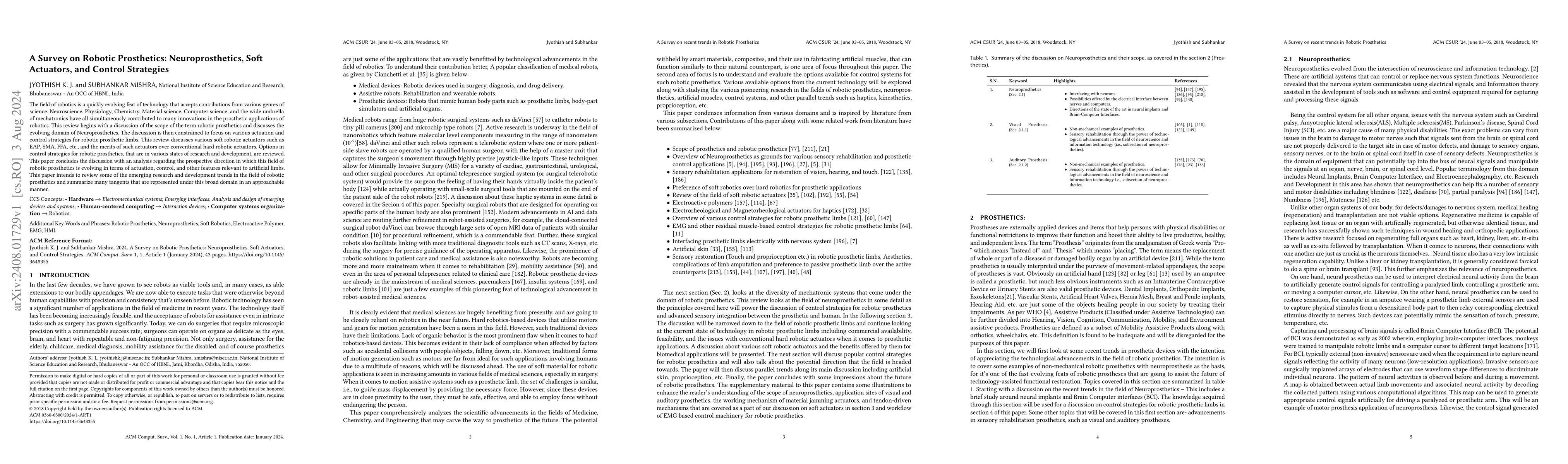 Thumbnail for A Survey on Robotic Prosthetics: Neuroprosthetics, Soft Actuators, and
  Control Strategies