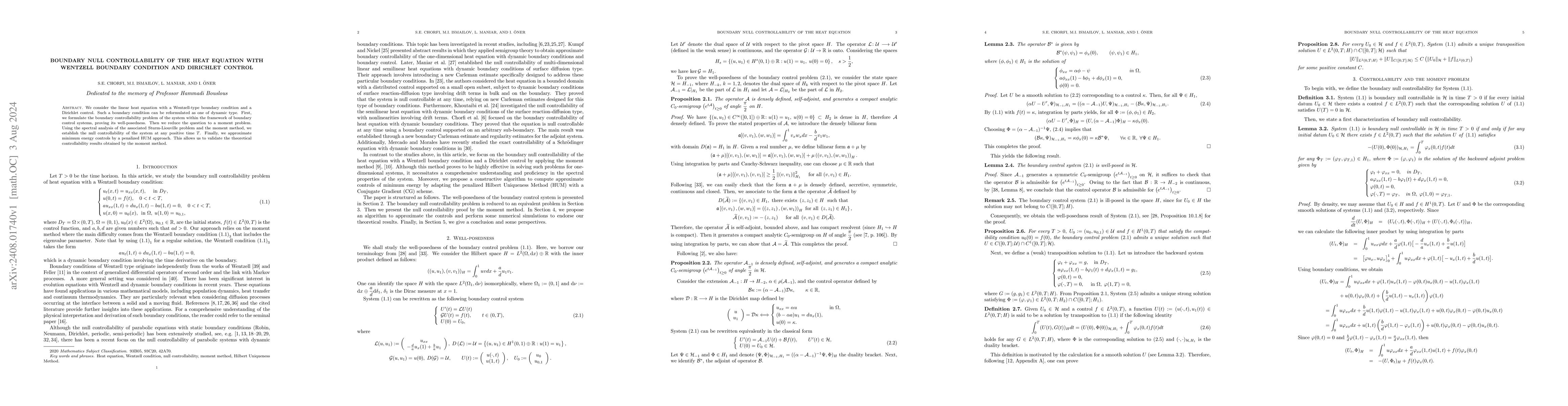 Thumbnail for Boundary null controllability of the heat equation with Wentzell
  boundary condition and Dirichlet control