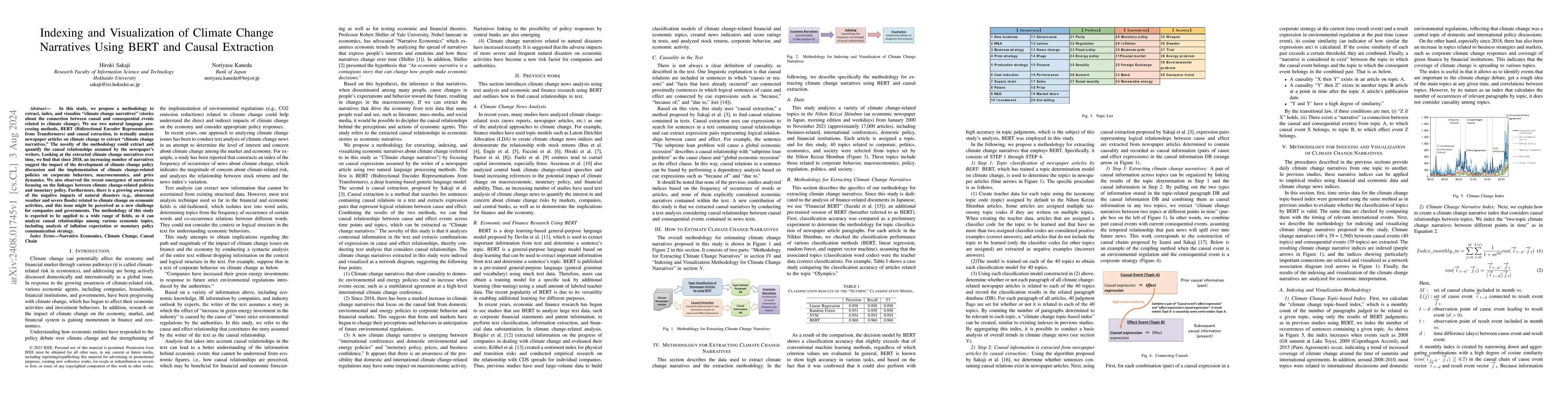 Thumbnail for Indexing and Visualization of Climate Change Narratives Using BERT and
  Causal Extraction