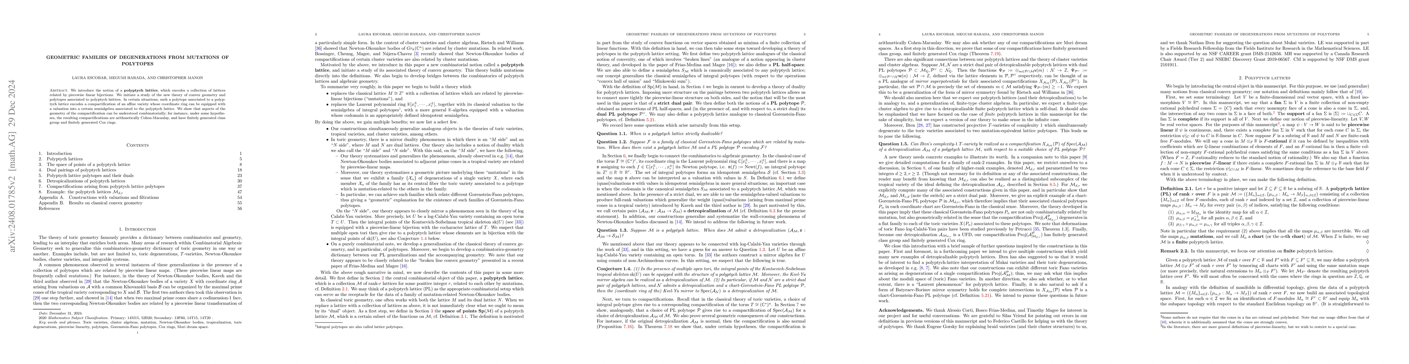 Thumbnail for Geometric families of degenerations from mutations of polytopes