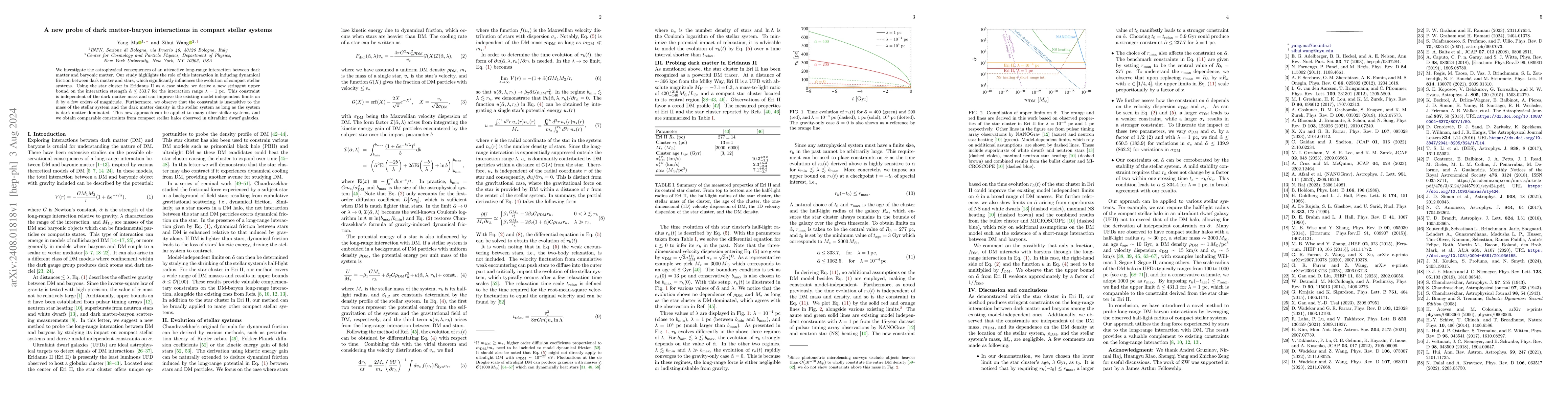Thumbnail for A new probe of dark matter-baryon interactions in compact stellar
  systems