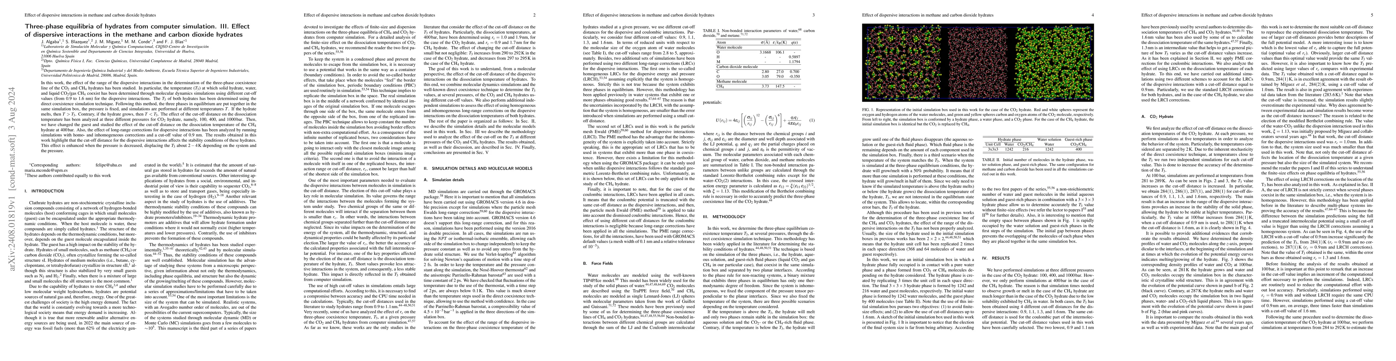 Thumbnail for Three-phase equilibria of hydrates from computer simulation. III. Effect
  of dispersive interactions in the methane and carbon dioxide hydrates