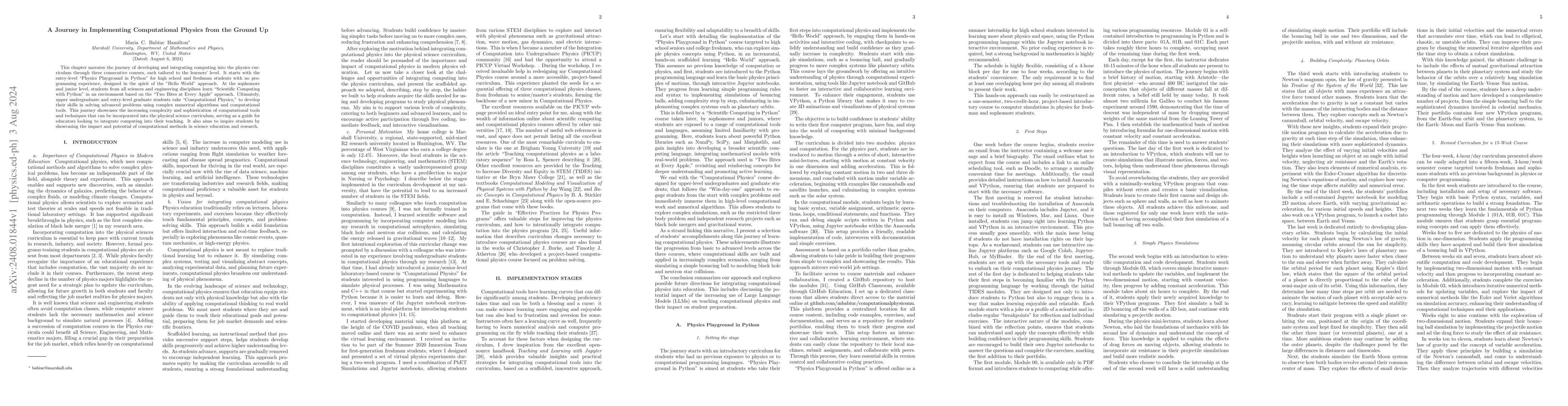 Thumbnail for A Journey in Implementing Computational Physics from the Ground Up