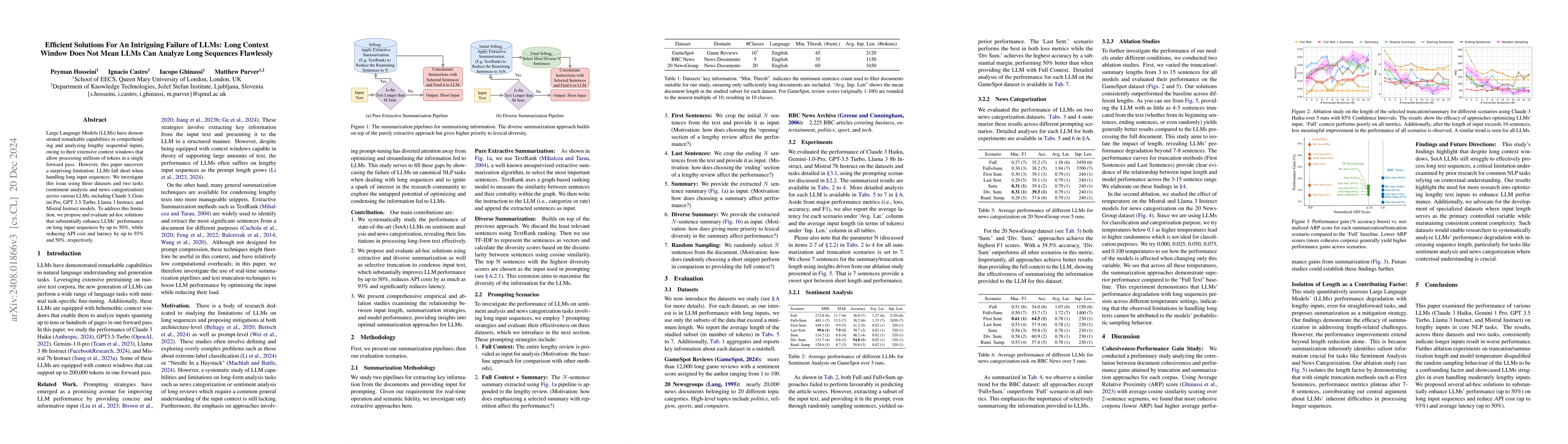 Thumbnail for Efficient Solutions For An Intriguing Failure of LLMs: Long Context
  Window Does Not Mean LLMs Can Analyze Long Sequences Flawlessly
