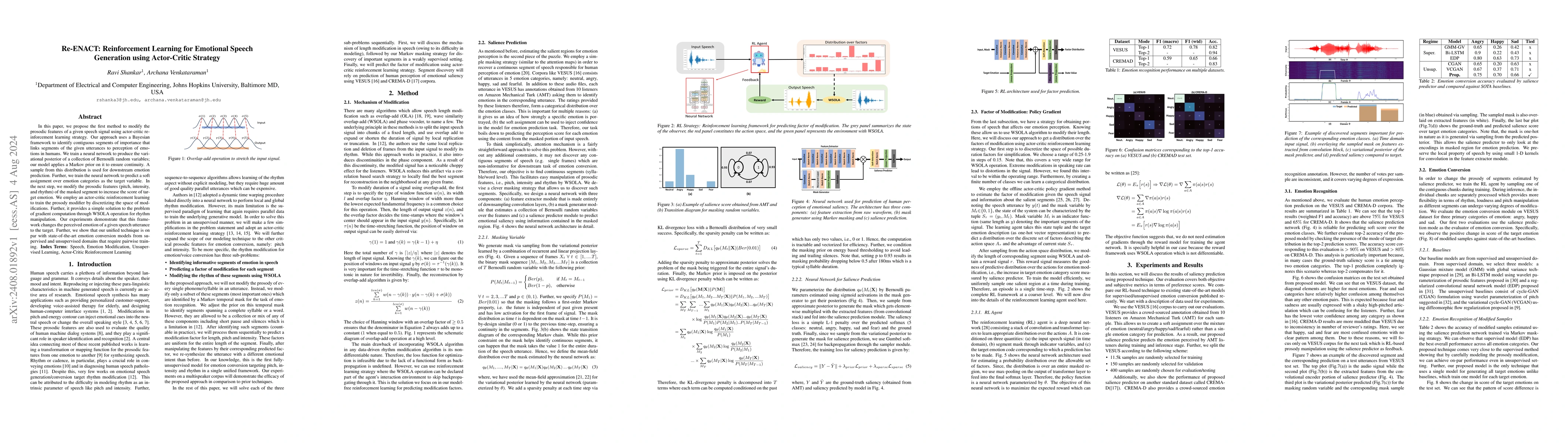 Thumbnail for Re-ENACT: Reinforcement Learning for Emotional Speech Generation using
  Actor-Critic Strategy