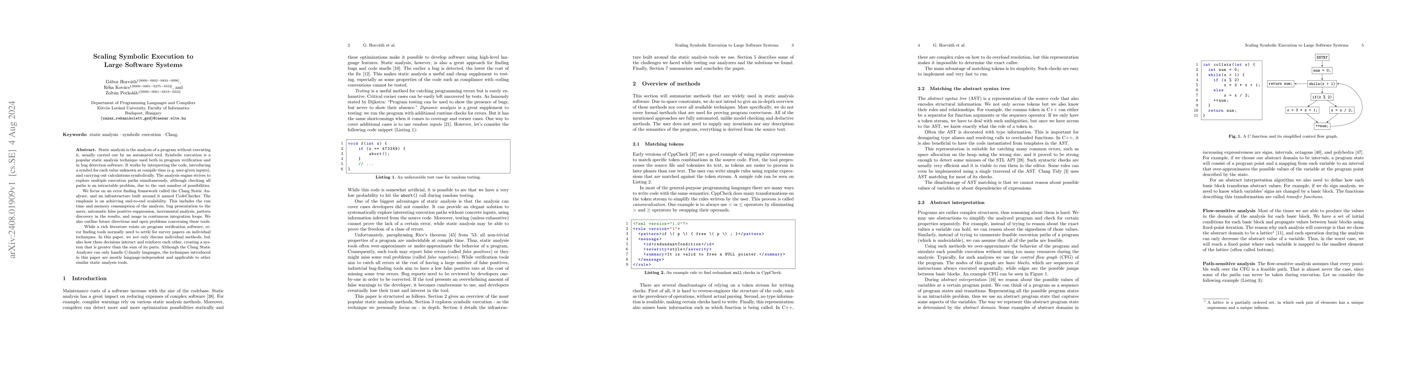 Thumbnail for Scaling Symbolic Execution to Large Software Systems