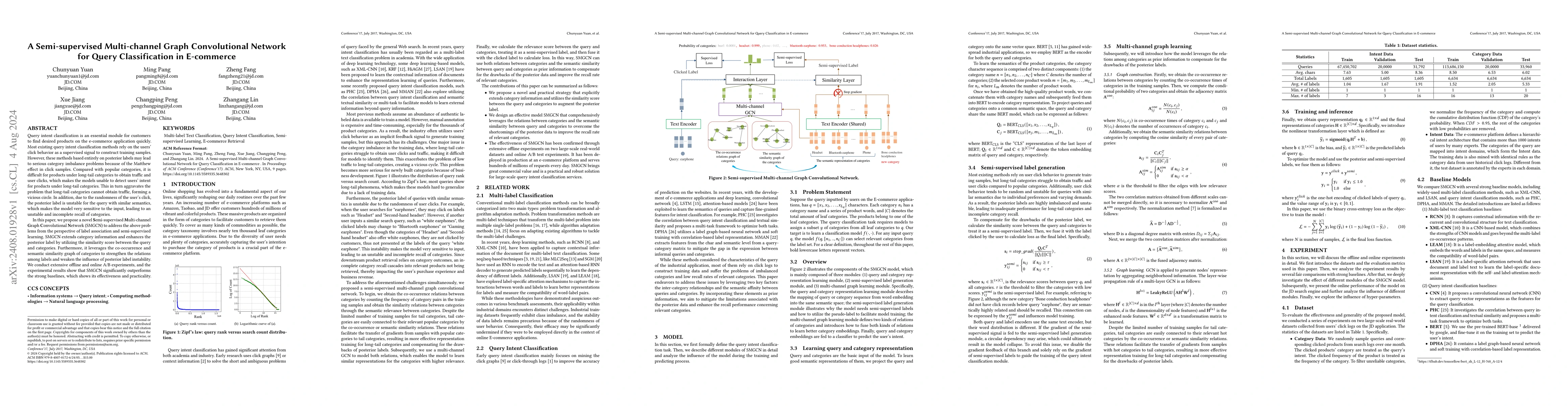 Thumbnail for A Semi-supervised Multi-channel Graph Convolutional Network for Query
  Classification in E-commerce
