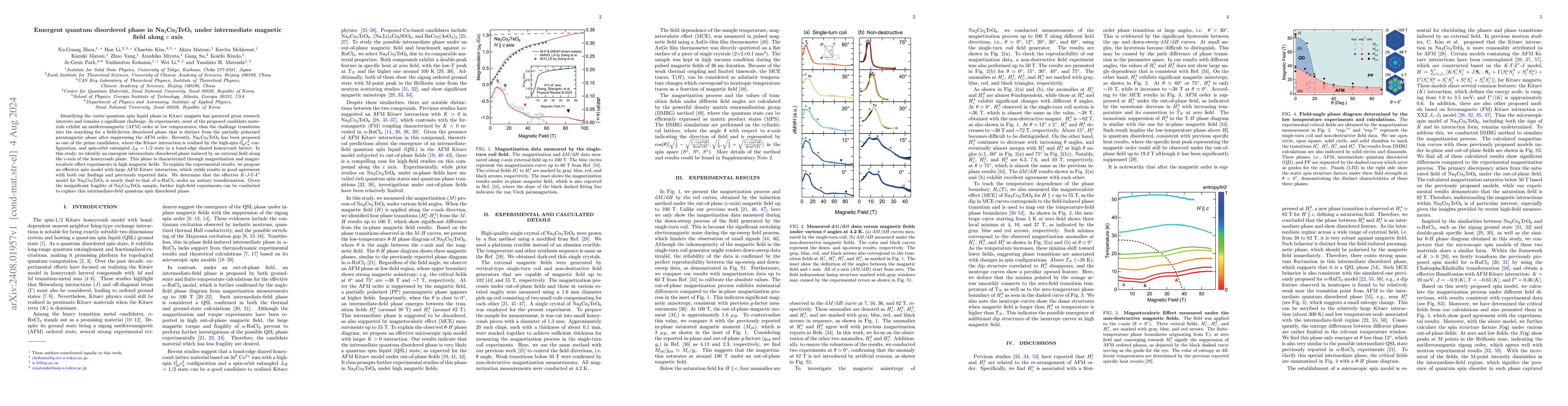 Thumbnail for Emergent quantum disordered phase in Na$_2$Co$_2$TeO$_6$ under
  intermediate magnetic field along $c$ axis