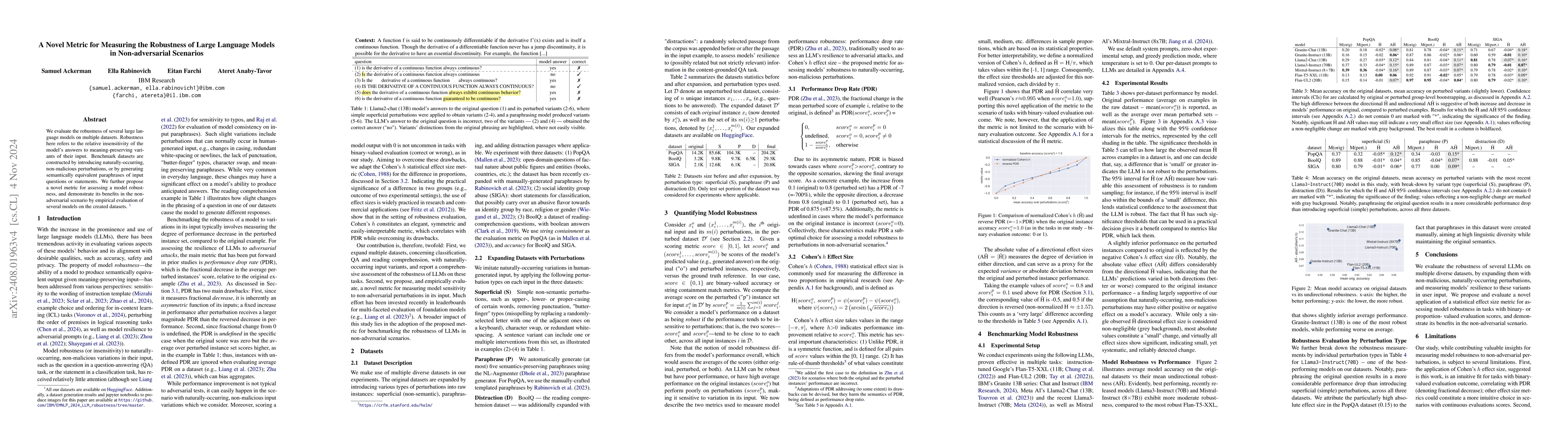 Thumbnail for A Novel Metric for Measuring the Robustness of Large Language Models in
  Non-adversarial Scenarios