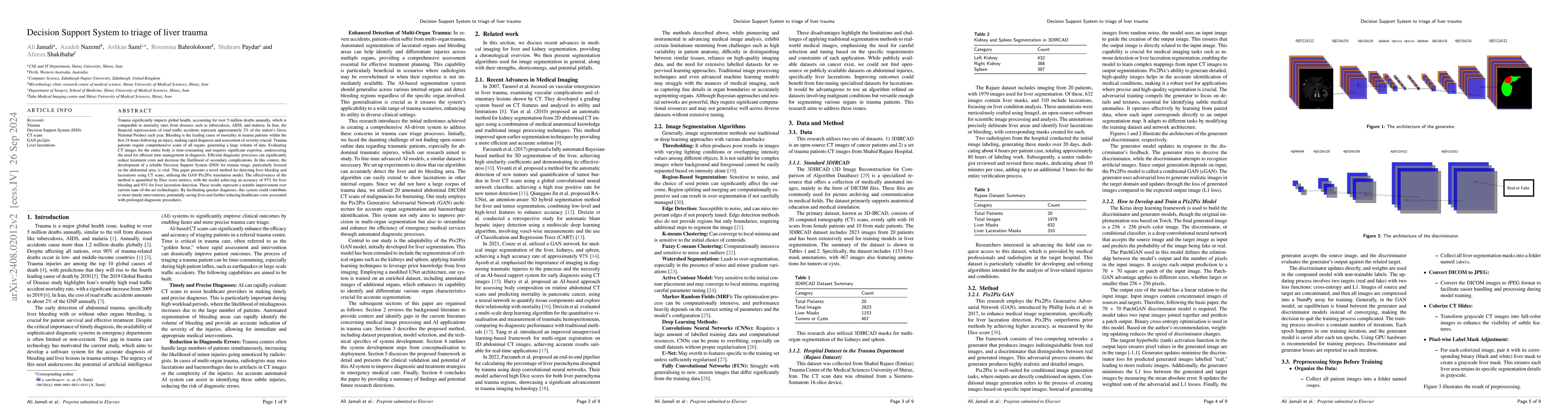 Thumbnail for Decision Support System to triage of liver trauma