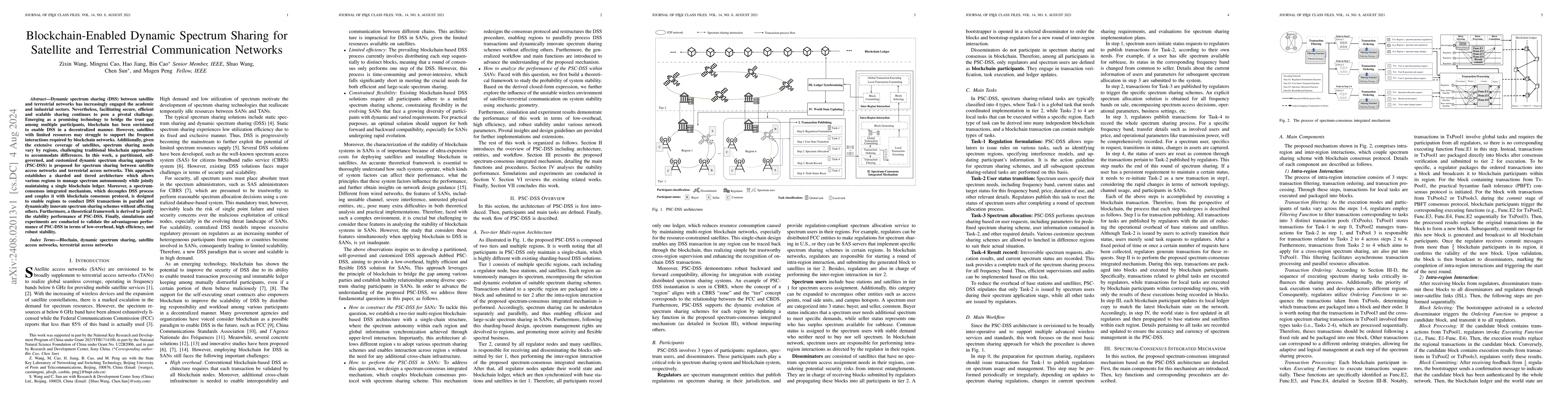 Thumbnail for Blockchain-Enabled Dynamic Spectrum Sharing for Satellite and
  Terrestrial Communication Networks