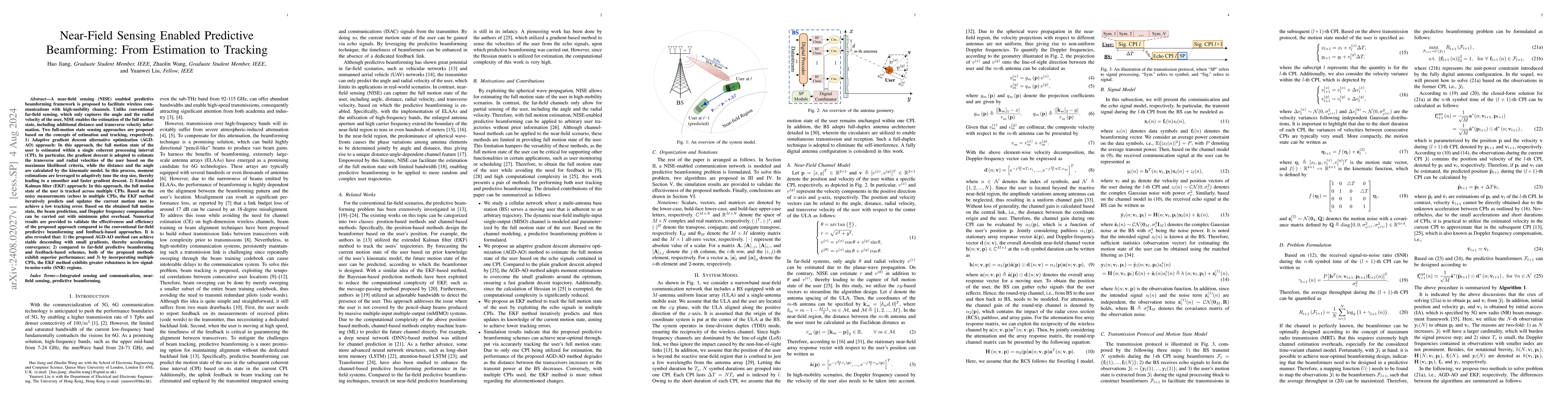 Thumbnail for Near-Field Sensing Enabled Predictive Beamforming: From Estimation to
  Tracking