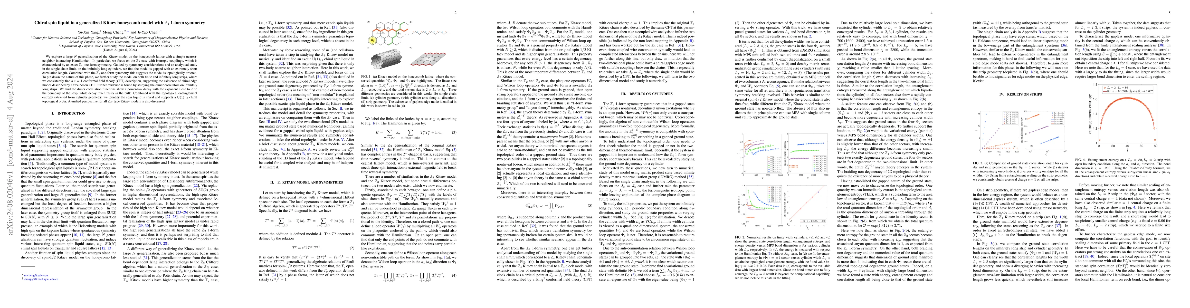 Thumbnail for Chiral spin liquid in a generalized Kitaev honeycomb model with
  $\mathbb{Z}_4$ 1-form symmetry
