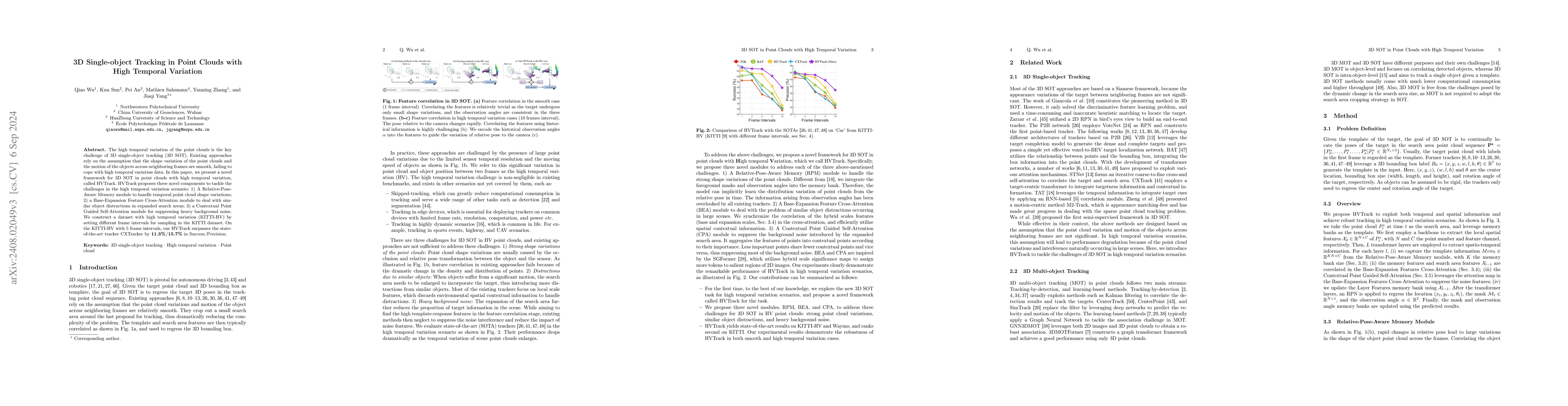Thumbnail for 3D Single-object Tracking in Point Clouds with High Temporal Variation