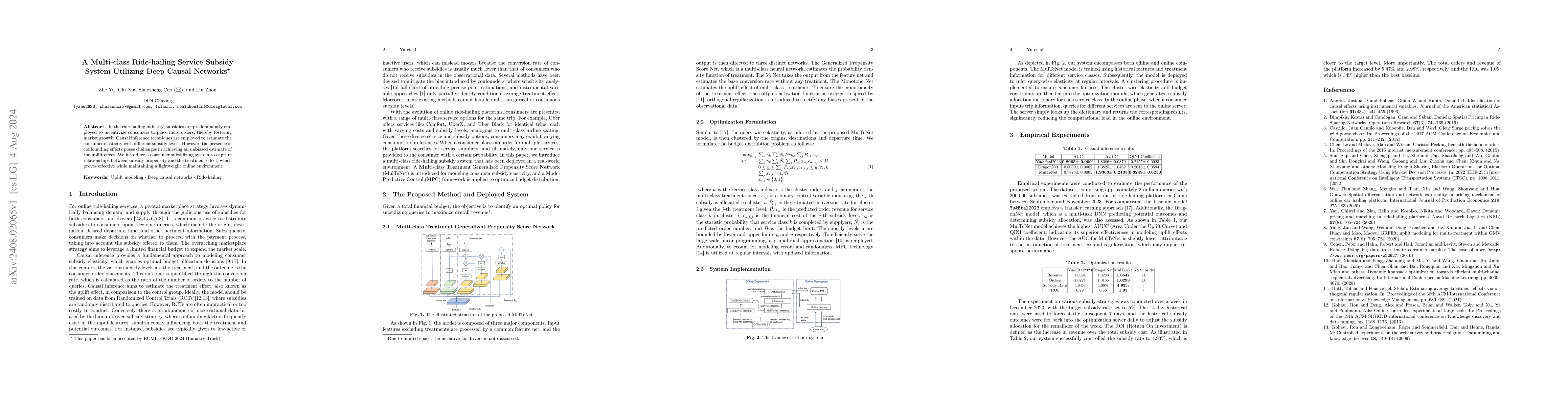Thumbnail for A Multi-class Ride-hailing Service Subsidy System Utilizing Deep Causal
  Networks