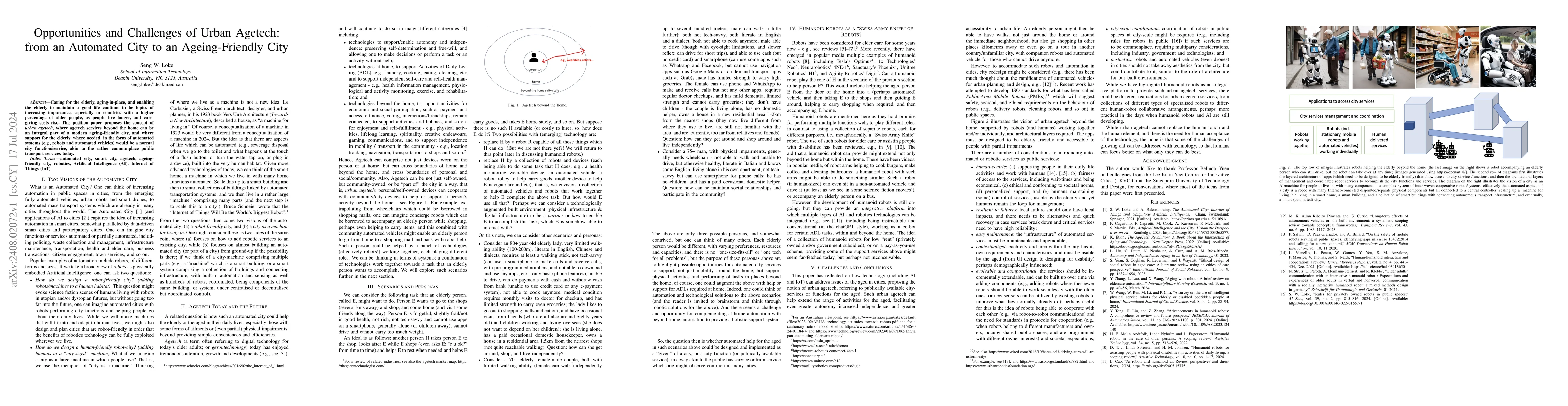 Thumbnail for Opportunities and Challenges of Urban Agetech: from an Automated City to
  an Ageing-Friendly City