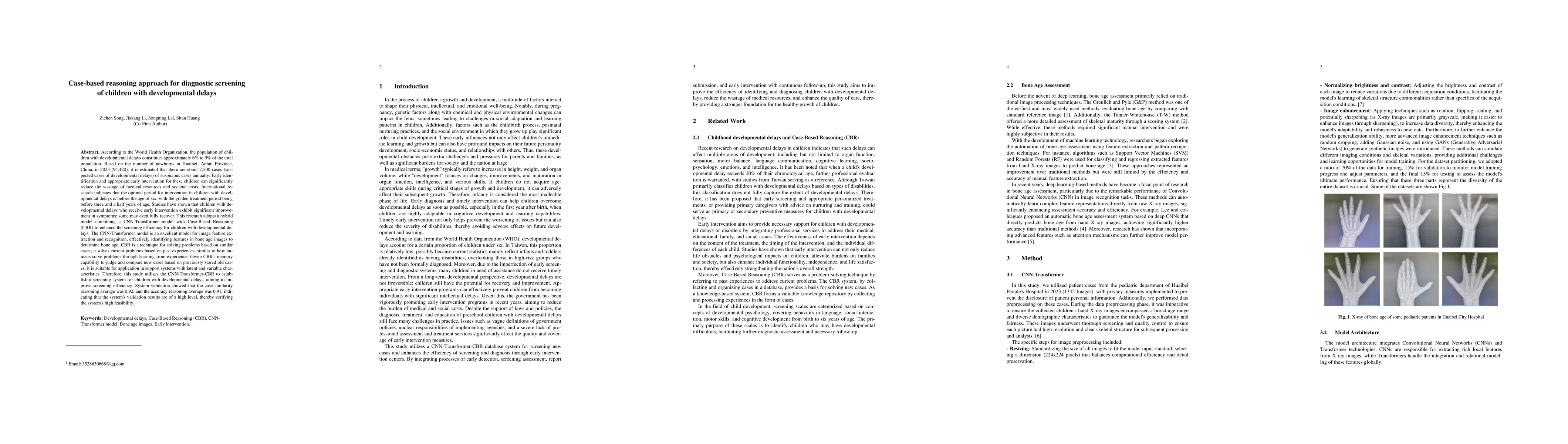 Thumbnail for Case-based reasoning approach for diagnostic screening of children with
  developmental delays
