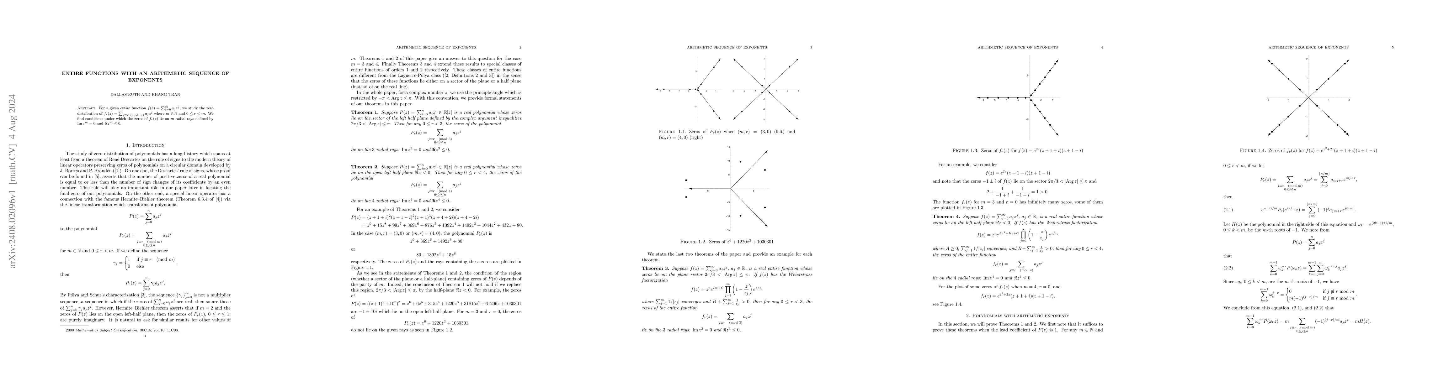 Thumbnail for Entire functions with an arithmetic sequence of exponents