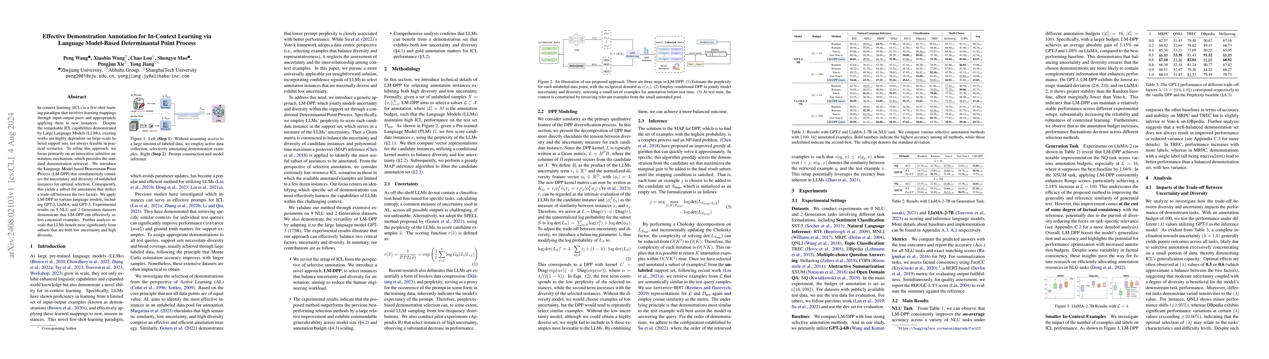Thumbnail for Effective Demonstration Annotation for In-Context Learning via Language
  Model-Based Determinantal Point Process