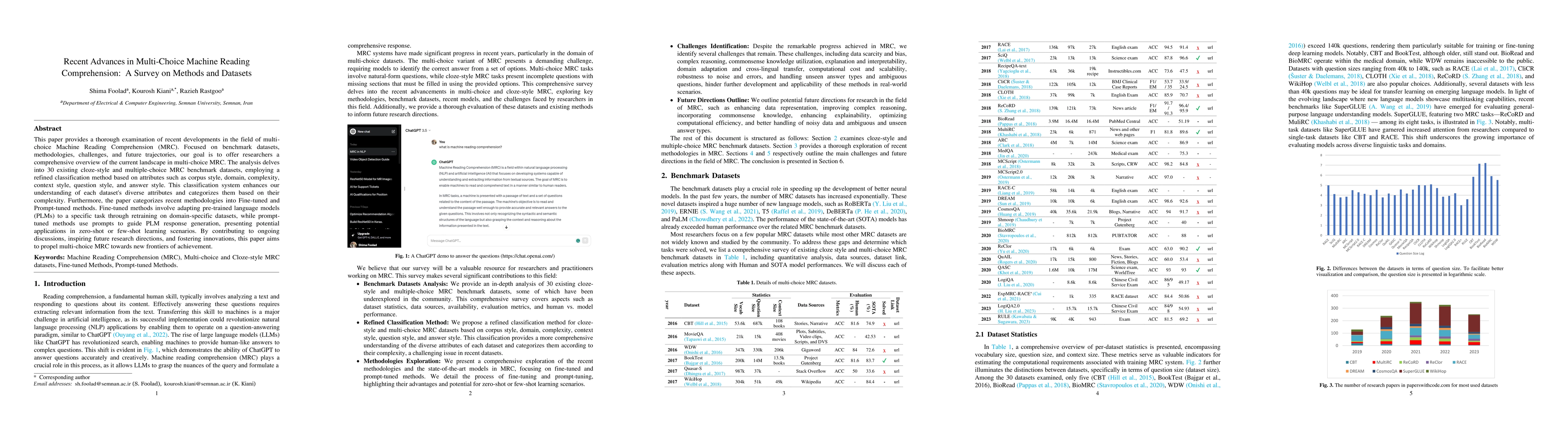 Thumbnail for Recent Advances in Multi-Choice Machine Reading Comprehension: A Survey
  on Methods and Datasets