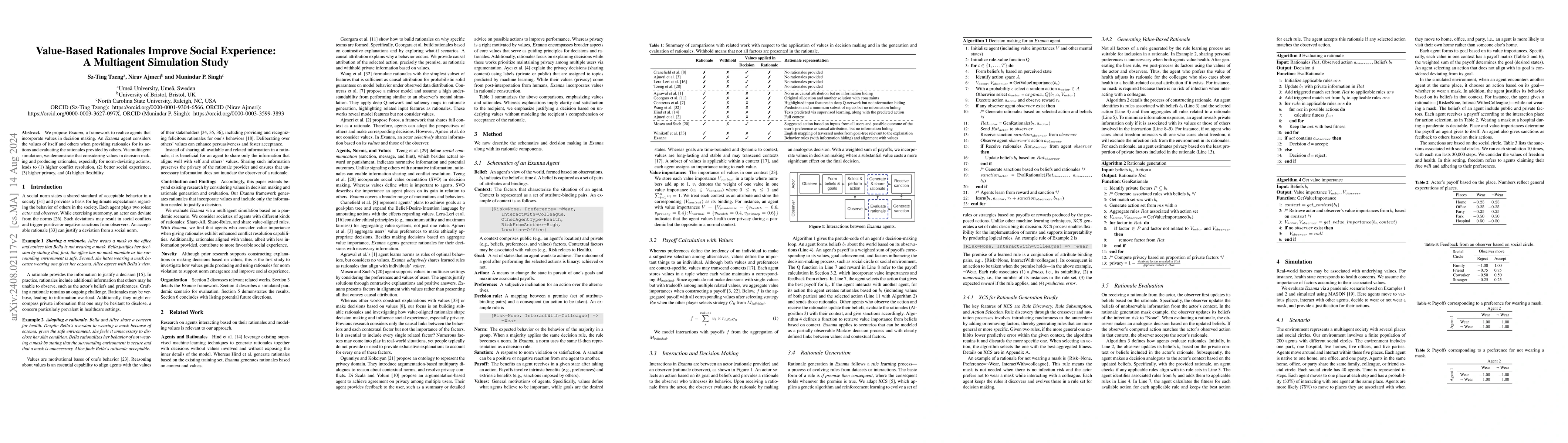 Thumbnail for Value-Based Rationales Improve Social Experience: A Multiagent
  Simulation Study