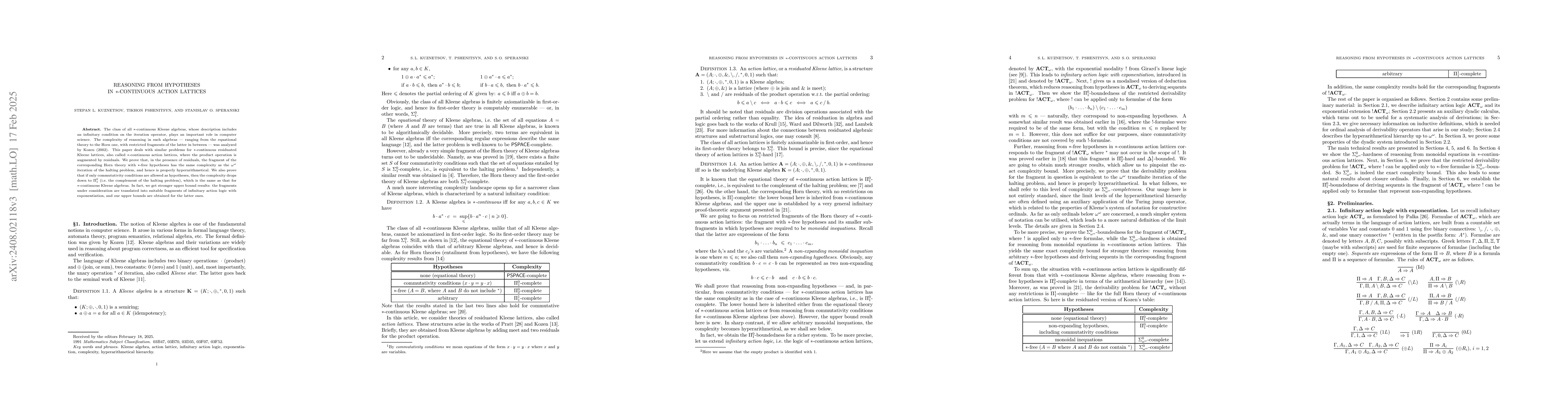 Thumbnail for Reasoning from hypotheses in *-continuous action lattices