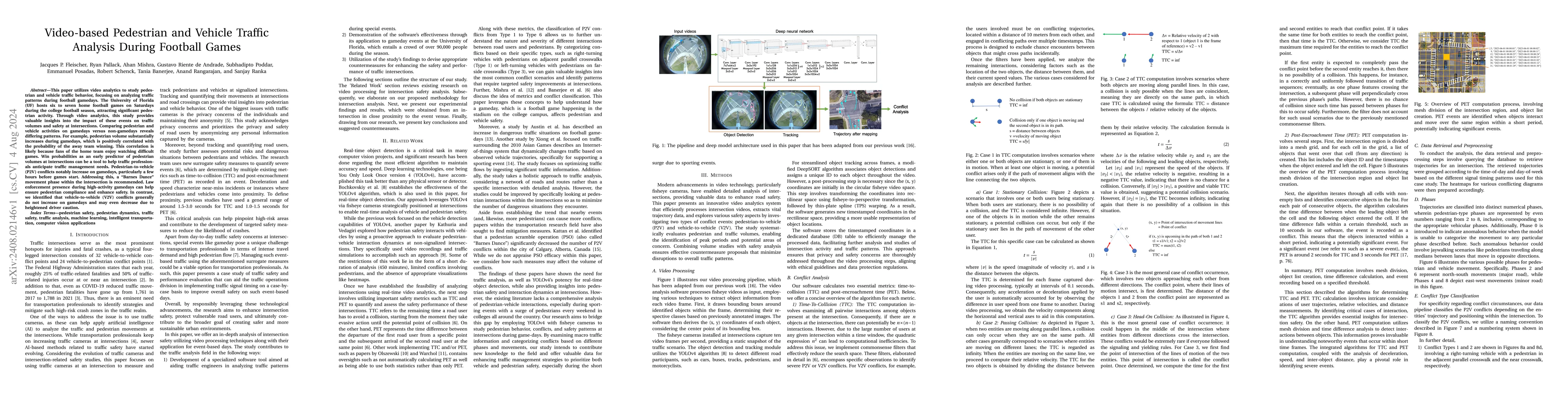 Thumbnail for Video-based Pedestrian and Vehicle Traffic Analysis During Football
  Games