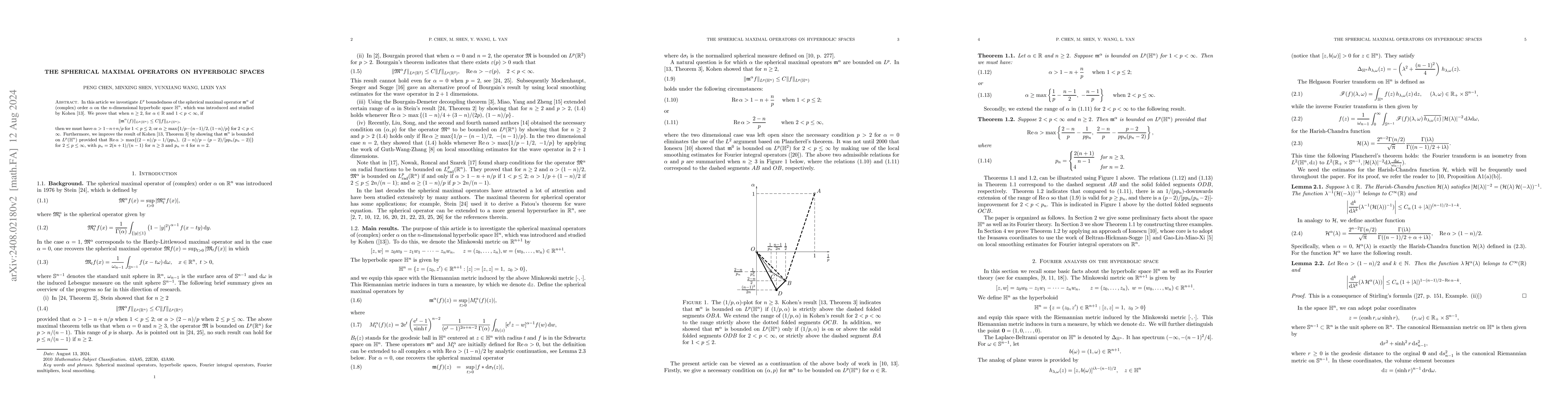Thumbnail for The spherical maximal operators on hyperbolic spaces