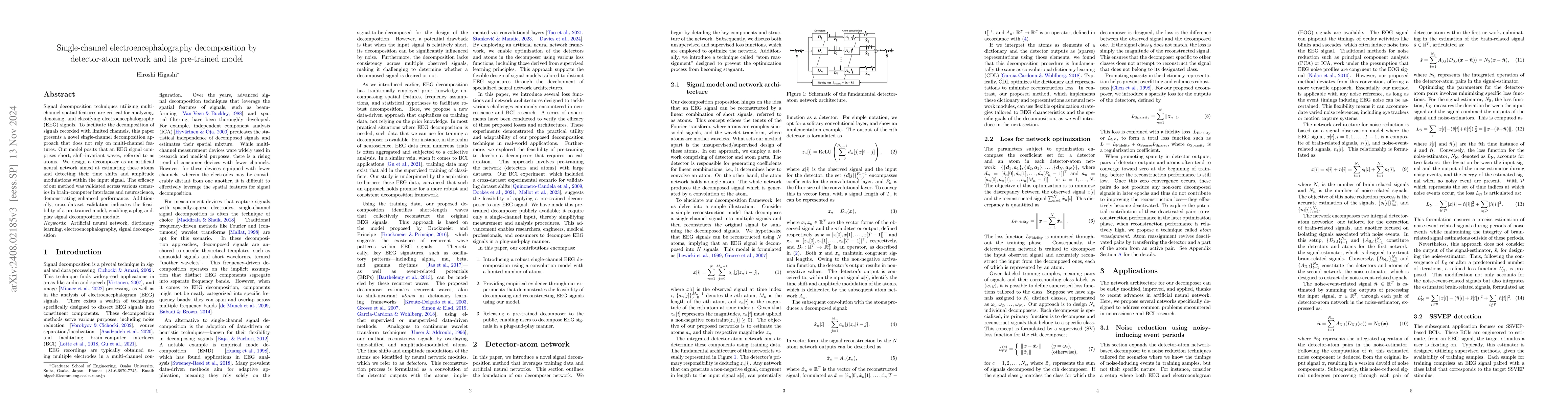 Thumbnail for Single-channel electroencephalography decomposition by detector-atom
  network and its pre-trained model