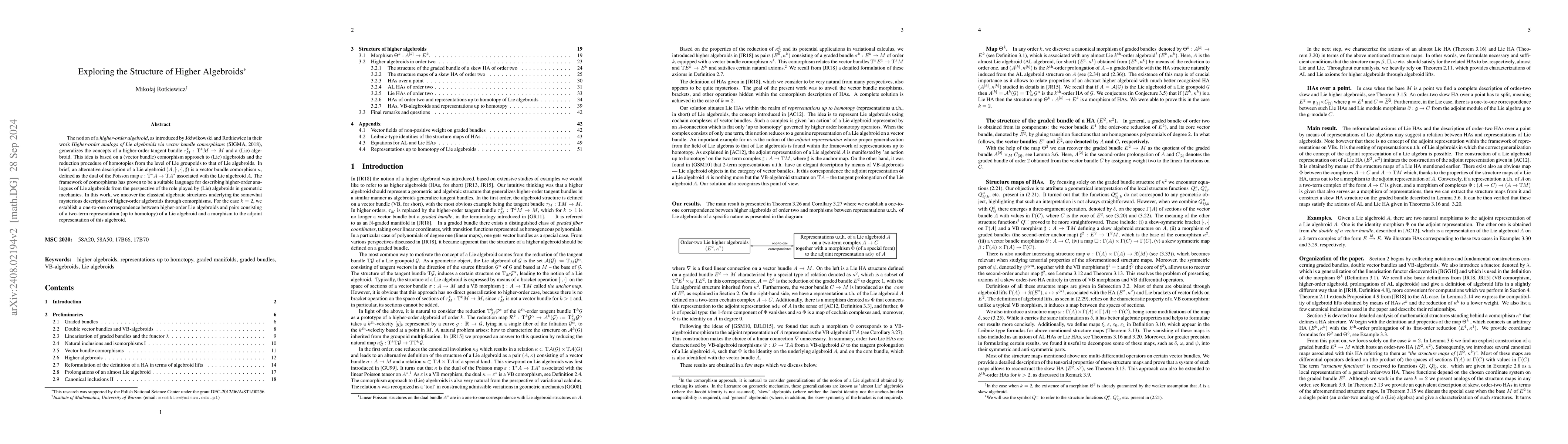 Thumbnail for Exploring the Structure of Higher Algebroids