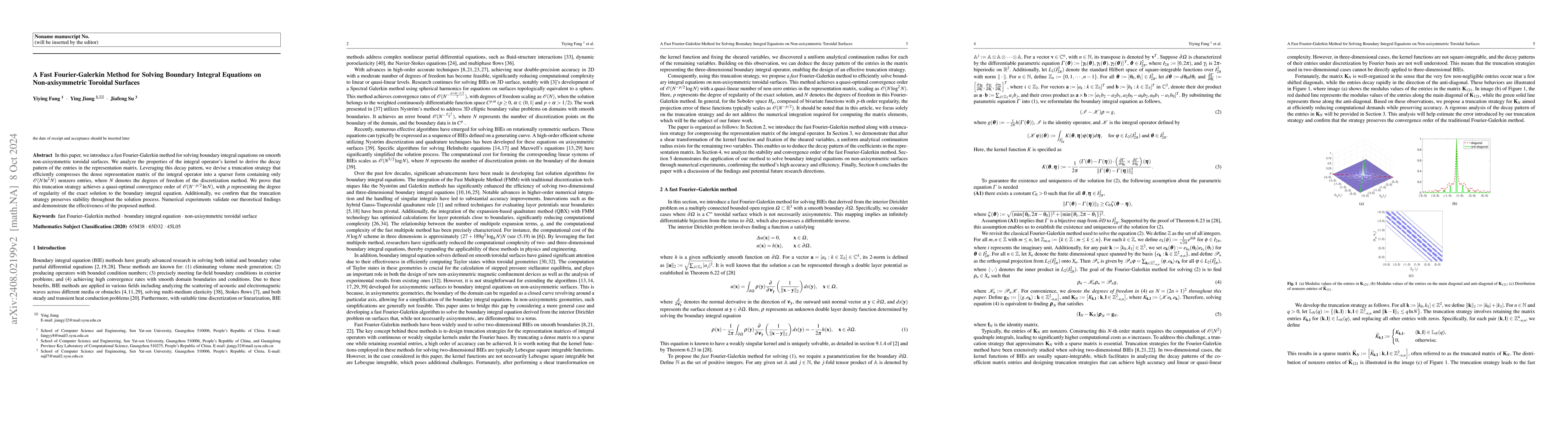 Thumbnail for A Fast Fourier-Galerkin Method for Solving Boundary Integral Equations
  on Torus-Shaped Surfaces