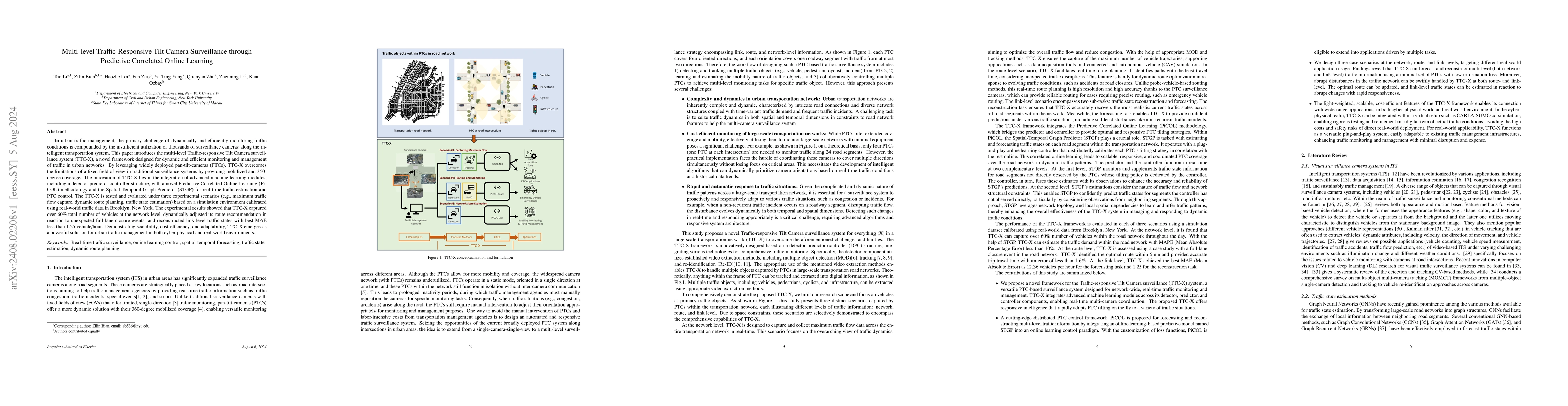 Thumbnail for Multi-level Traffic-Responsive Tilt Camera Surveillance through
  Predictive Correlated Online Learning