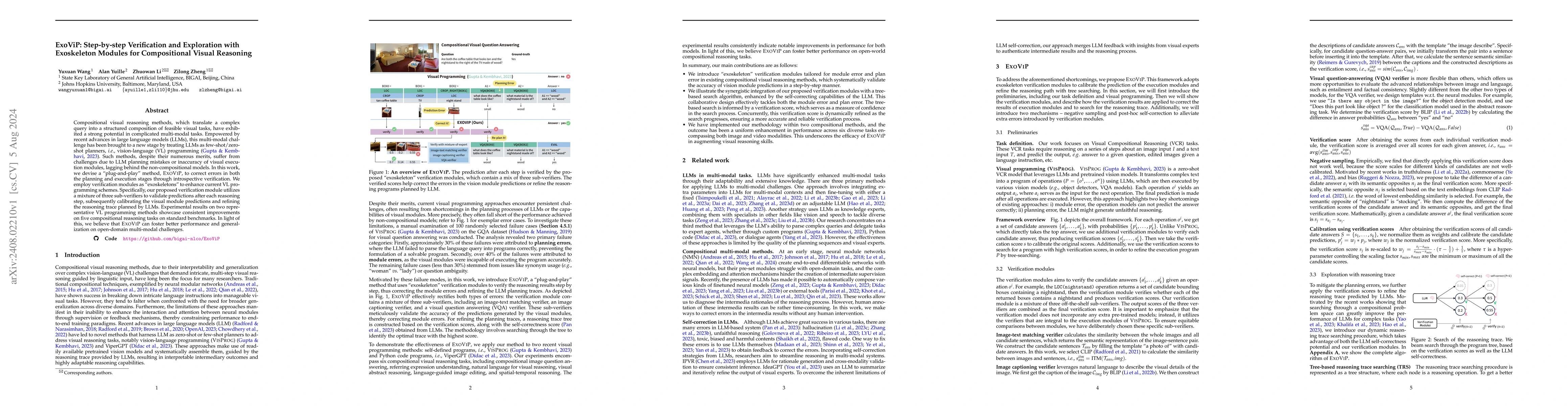 Thumbnail for ExoViP: Step-by-step Verification and Exploration with Exoskeleton
  Modules for Compositional Visual Reasoning