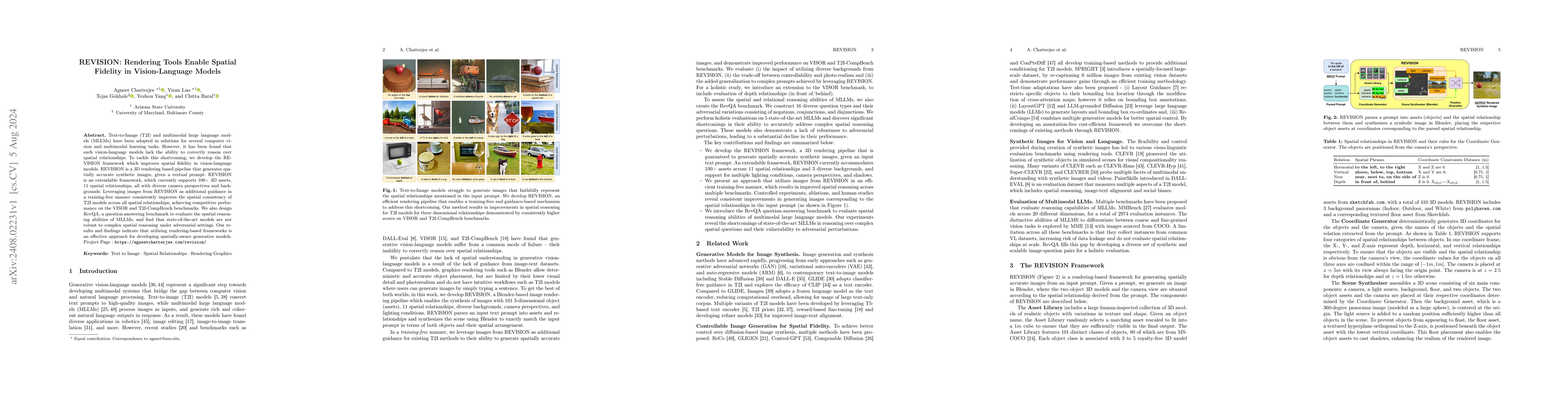 Thumbnail for REVISION: Rendering Tools Enable Spatial Fidelity in Vision-Language
  Models