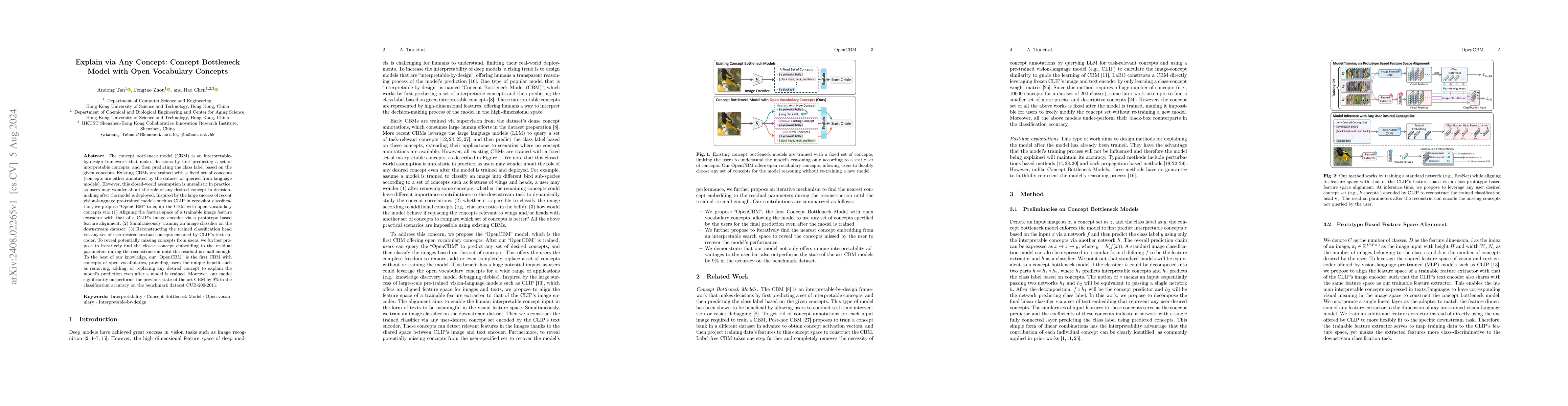 Thumbnail for Explain via Any Concept: Concept Bottleneck Model with Open Vocabulary
  Concepts