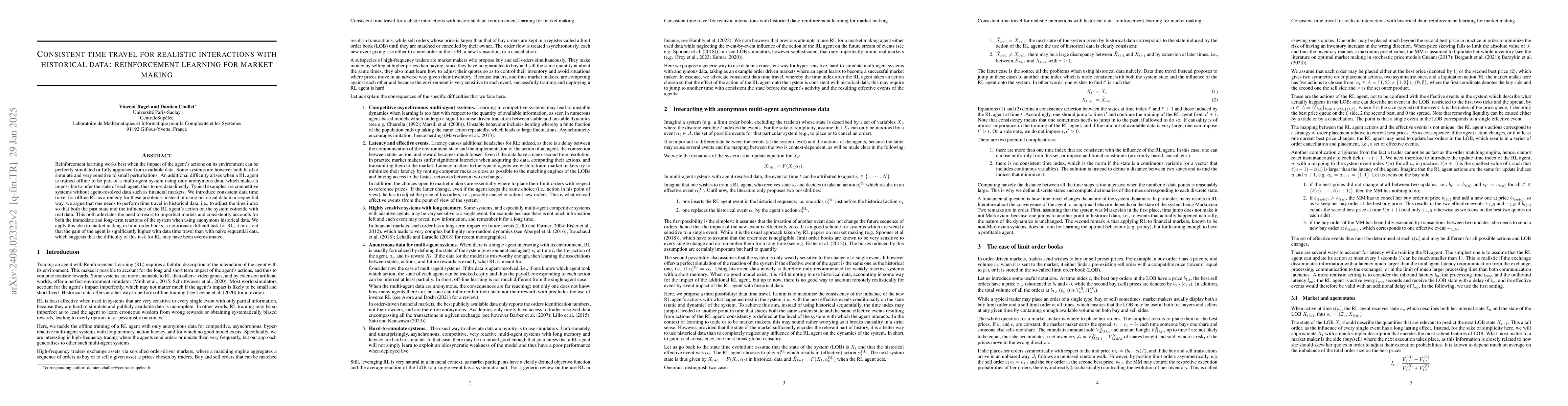 Thumbnail for Data time travel and consistent market making: taming reinforcement
  learning in multi-agent systems with anonymous data