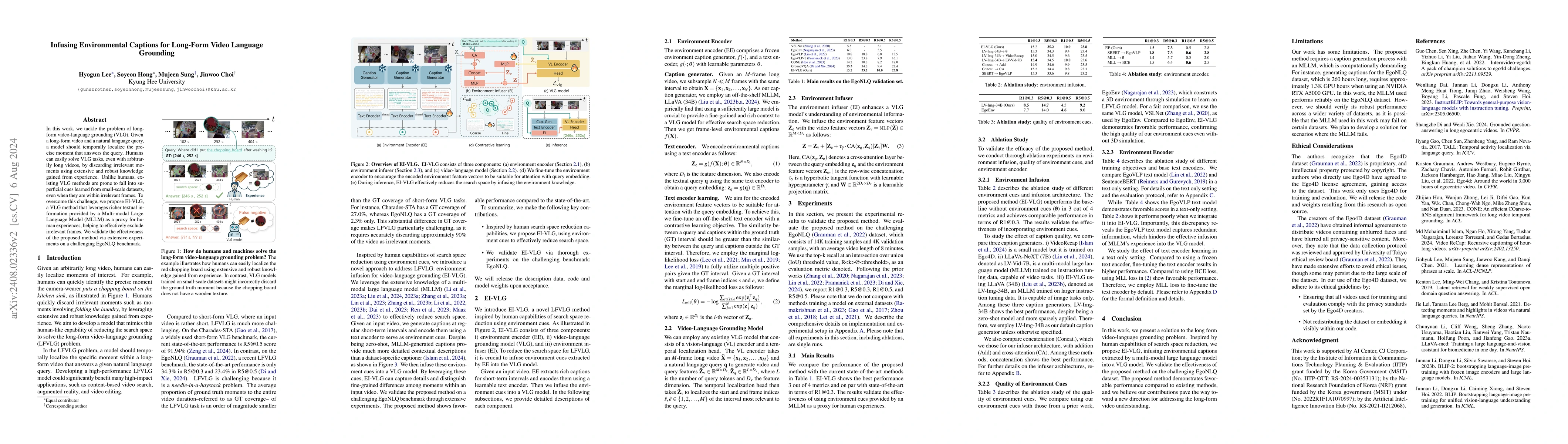 Thumbnail for Infusing Environmental Captions for Long-Form Video Language Grounding
