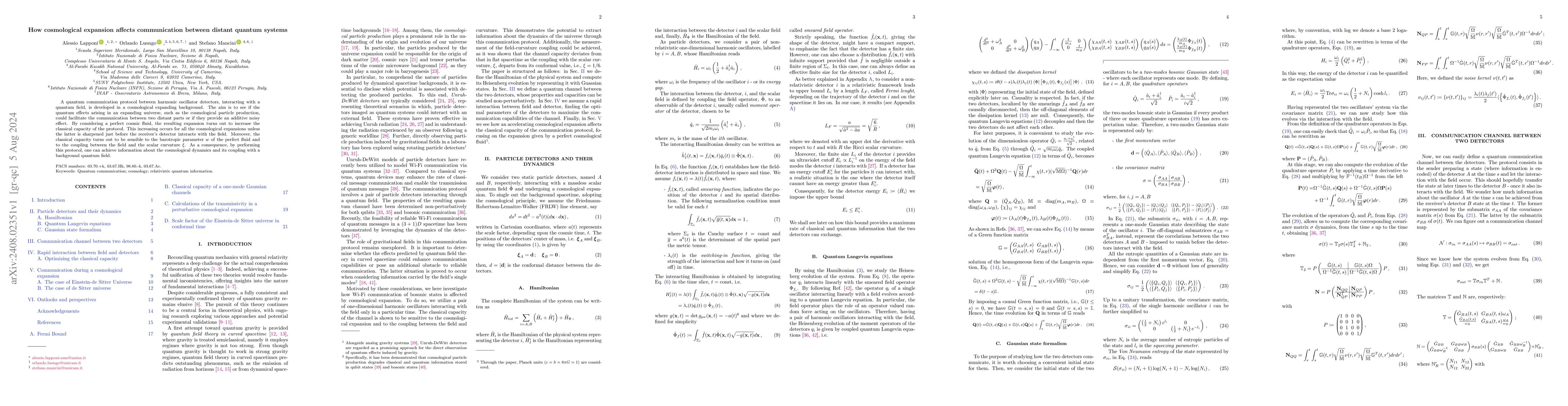 Thumbnail for How cosmological expansion affects communication between distant quantum
  systems