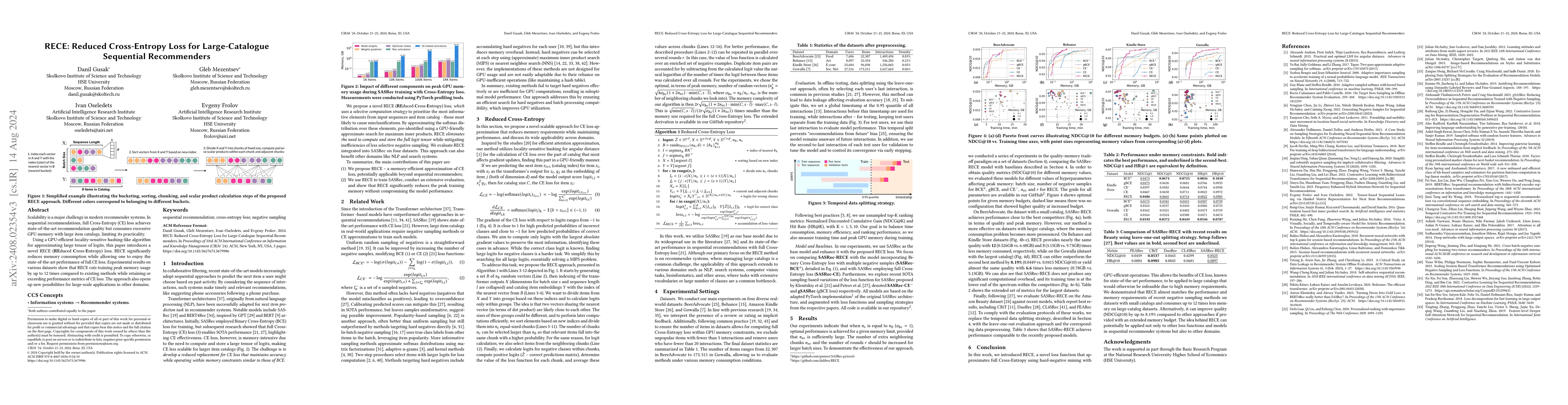 Thumbnail for RECE: Reduced Cross-Entropy Loss for Large-Catalogue Sequential
  Recommenders