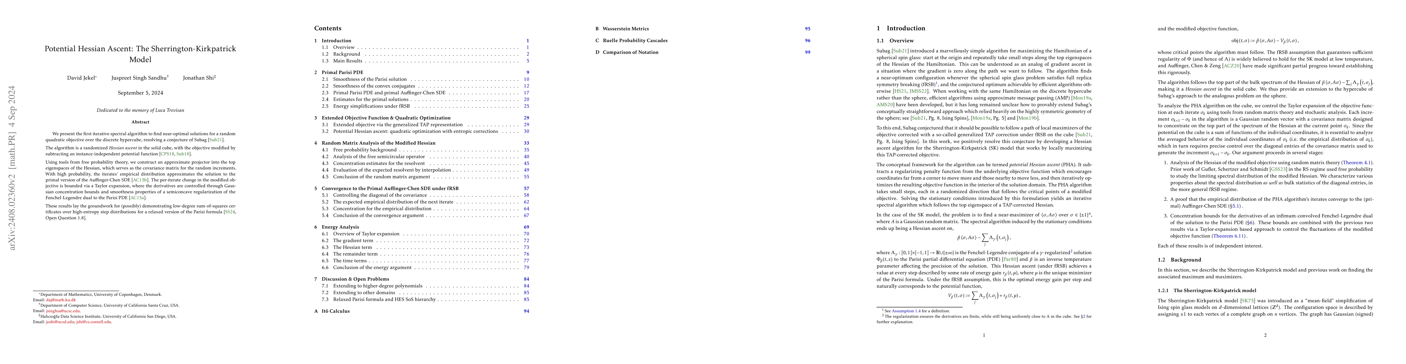 Thumbnail for Potential Hessian Ascent: The Sherrington-Kirkpatrick Model