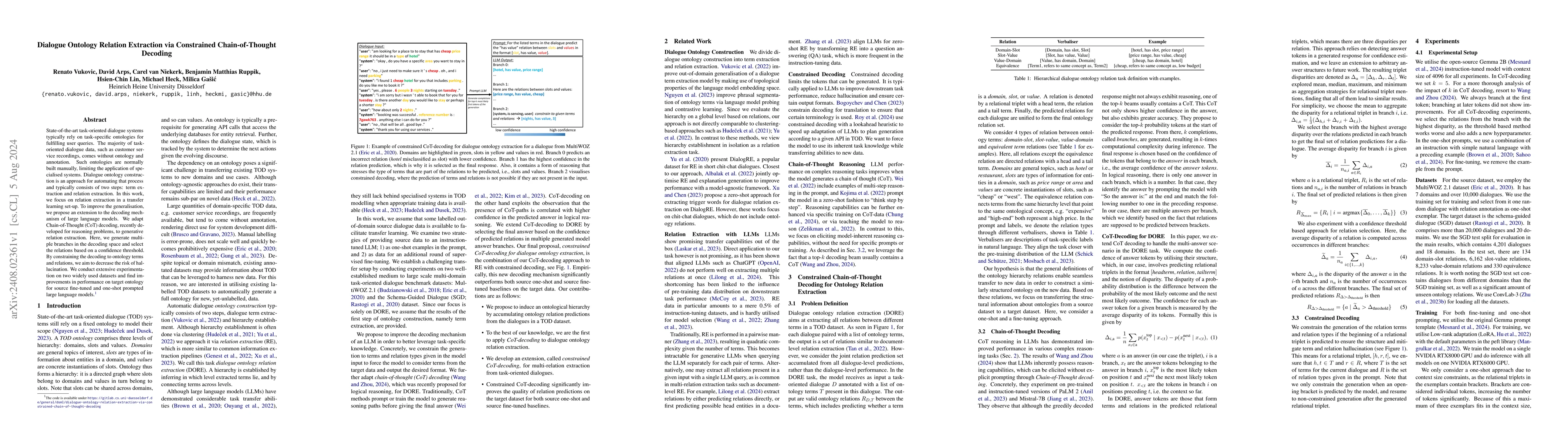 Thumbnail for Dialogue Ontology Relation Extraction via Constrained Chain-of-Thought
  Decoding