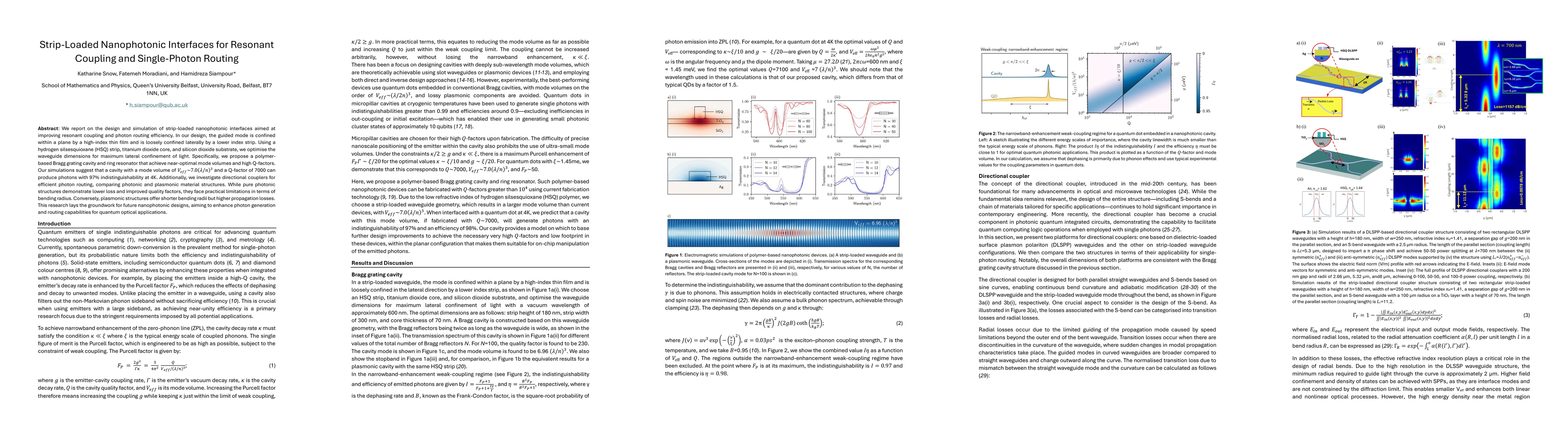 Thumbnail for Strip-Loaded Nanophotonic Interfaces for Resonant Coupling and
  Single-Photon Routing