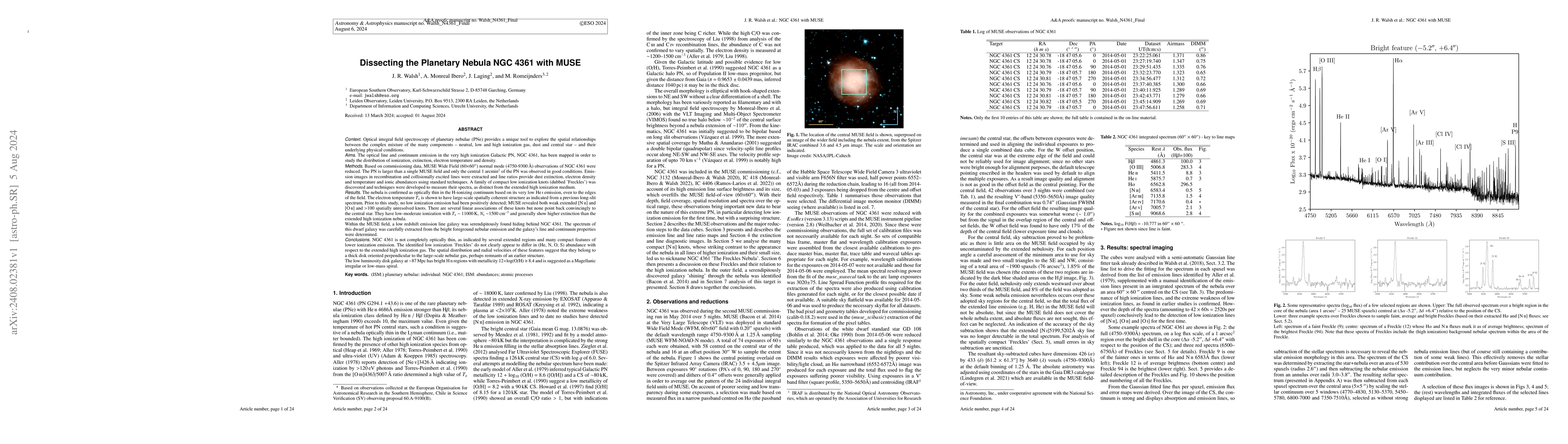 Thumbnail for Dissecting the Planetary Nebula NGC 4361 with MUSE