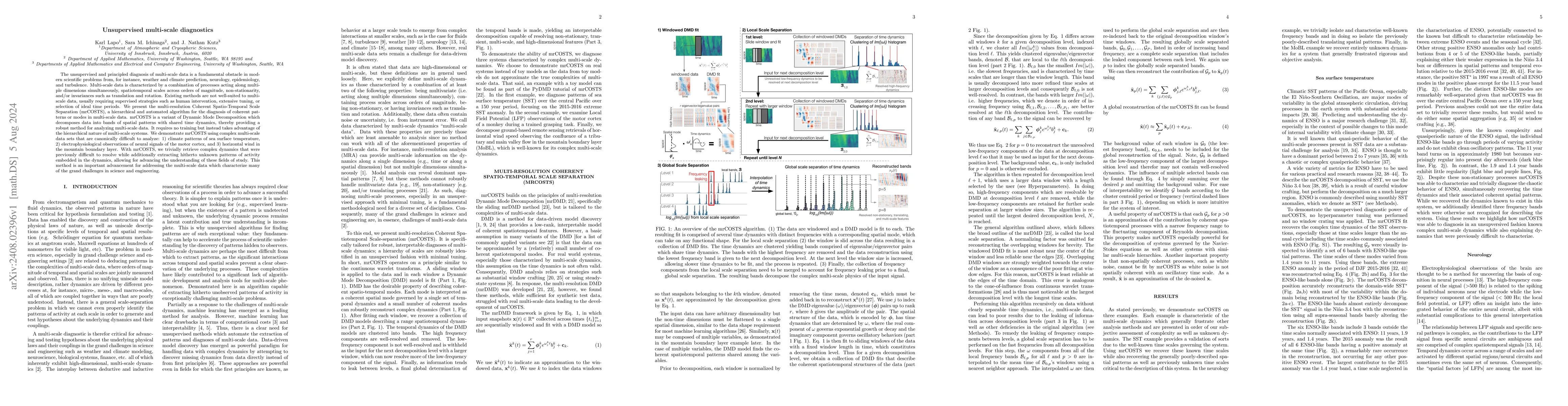 Thumbnail for Unsupervised multi-scale diagnostics