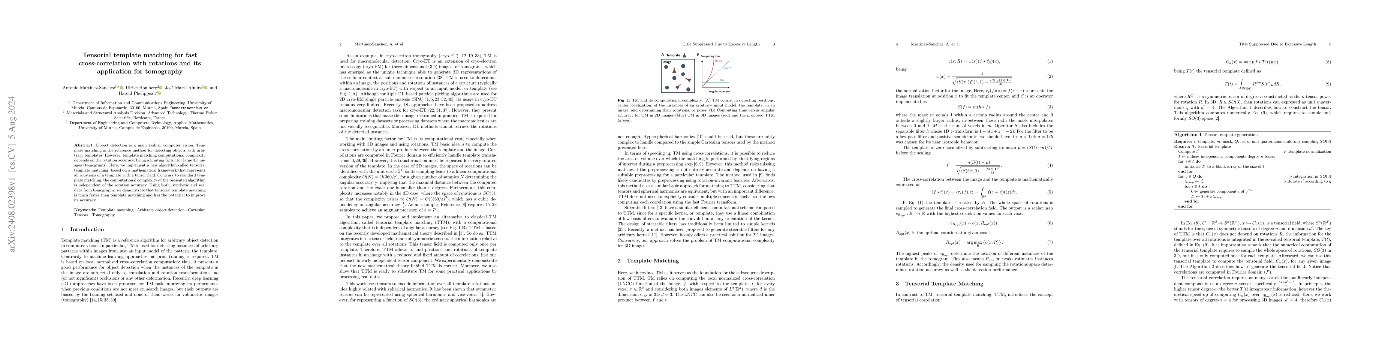 Thumbnail for Tensorial template matching for fast cross-correlation with rotations
  and its application for tomography