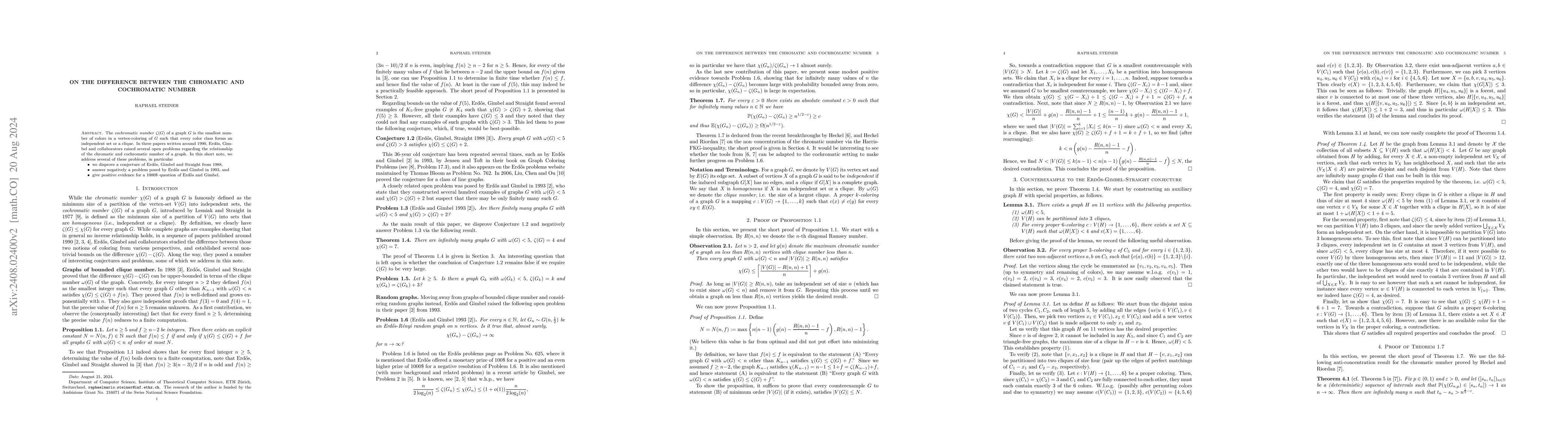 Thumbnail for On the difference between the chromatic and cochromatic number