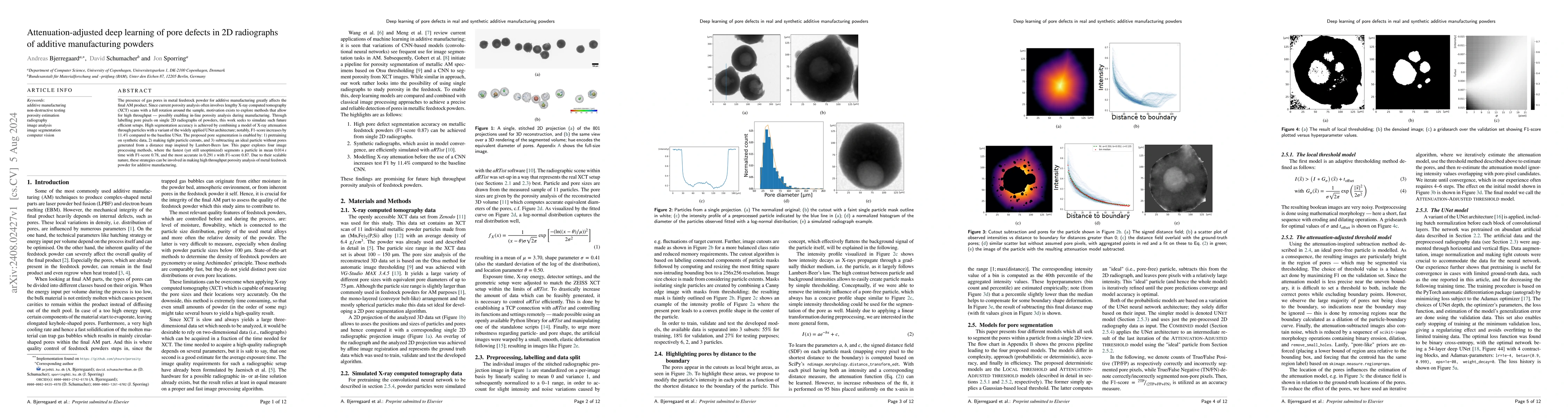 Thumbnail for Attenuation-adjusted deep learning of pore defects in 2D radiographs of
  additive manufacturing powders