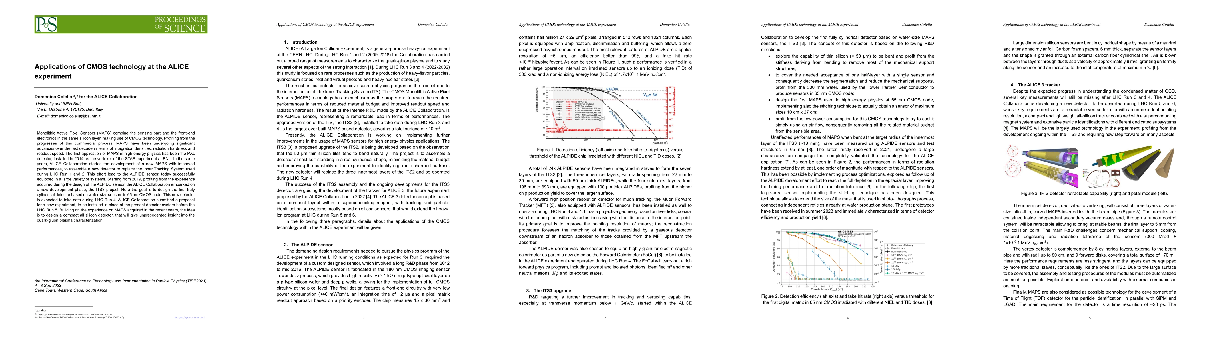 Thumbnail for Applications of CMOS technology at the ALICE experiment