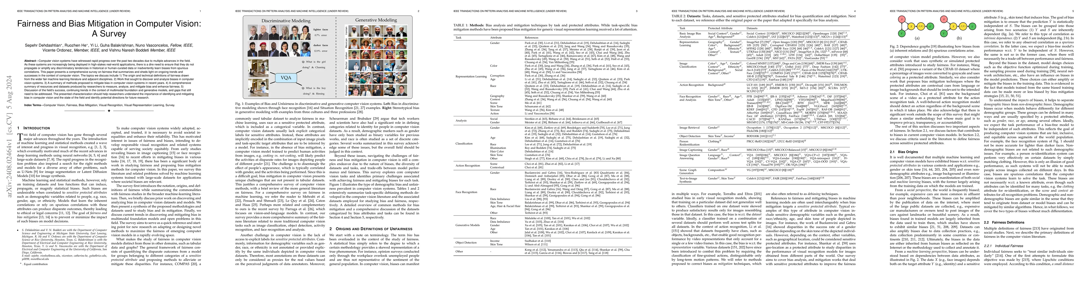 Thumbnail for Fairness and Bias Mitigation in Computer Vision: A Survey