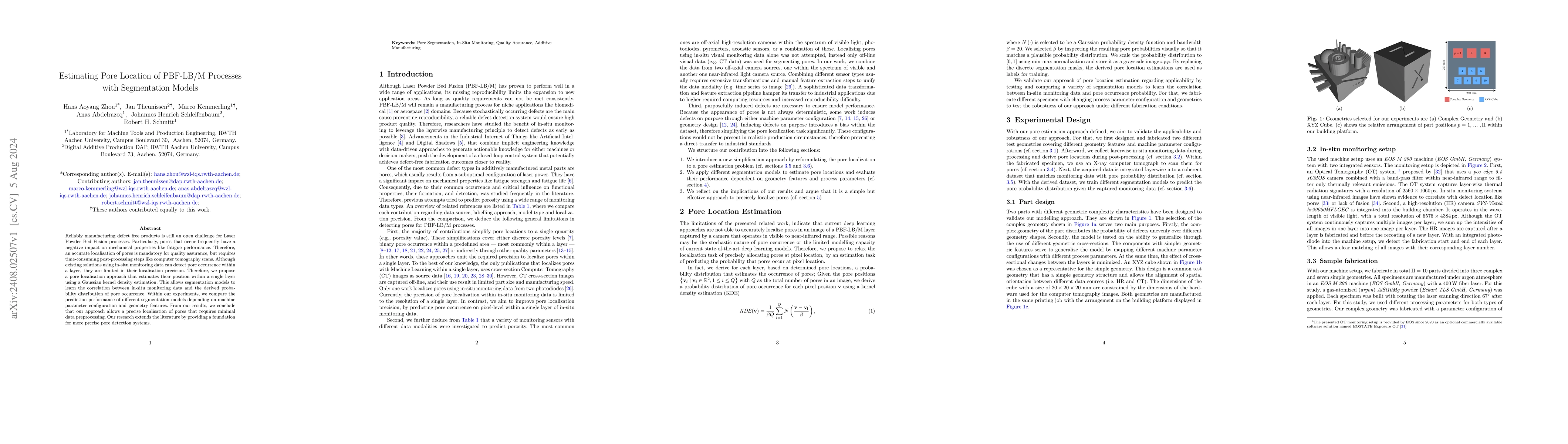 Thumbnail for Estimating Pore Location of PBF-LB/M Processes with Segmentation Models